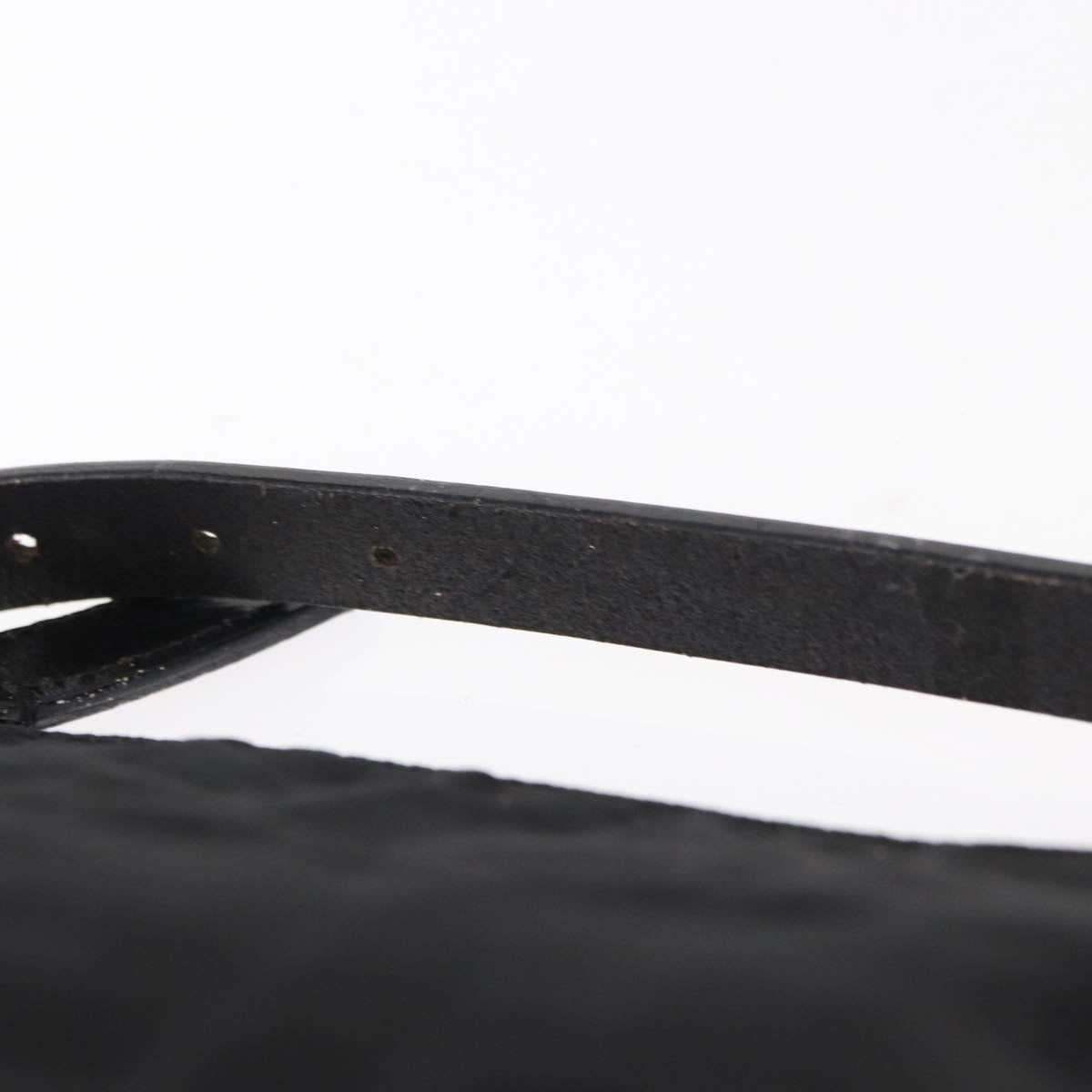 FENDI Zucca Canvas Pouch Black Silver Auth 152028