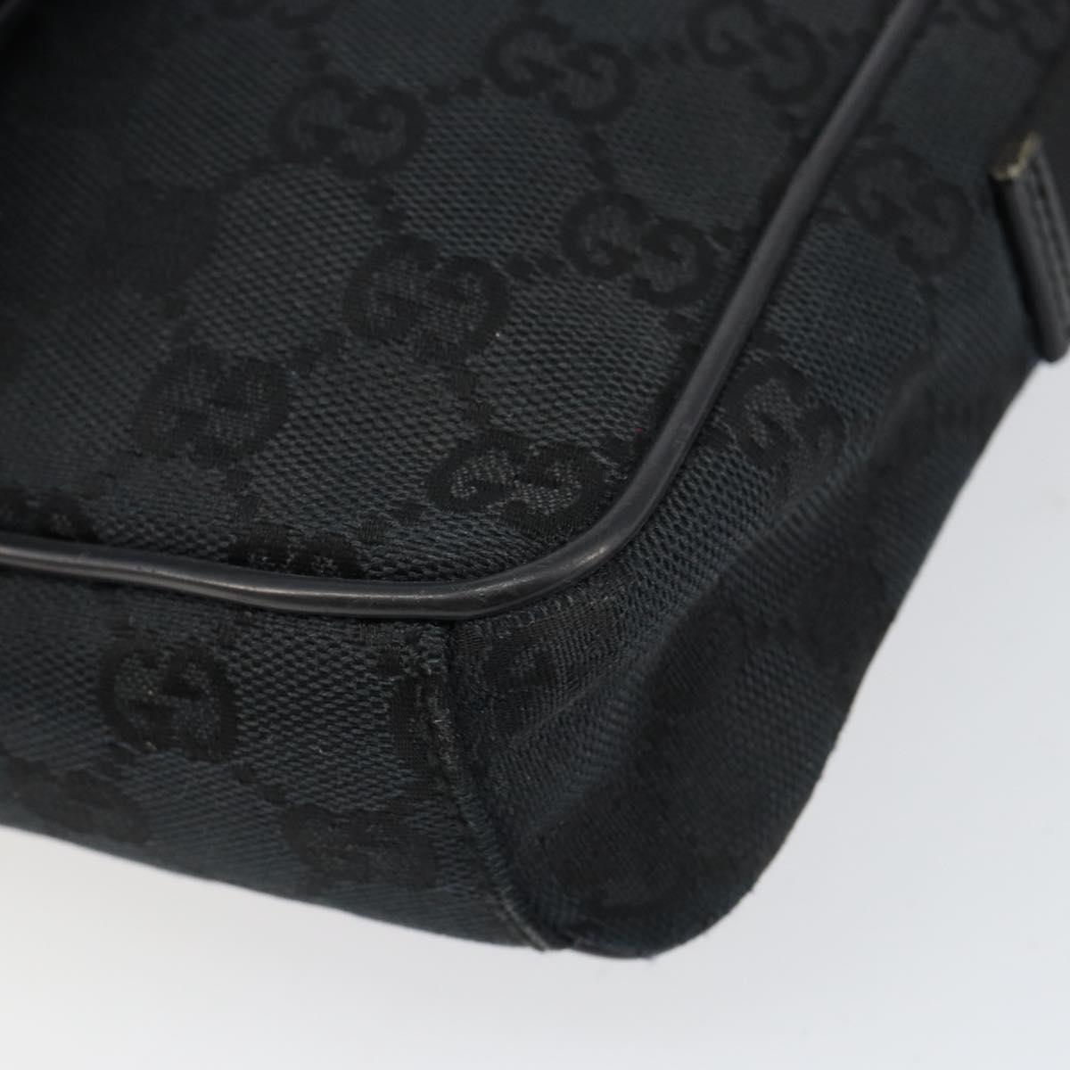 GUCCI GG Canvas Shoulder Bag Black Auth 152032