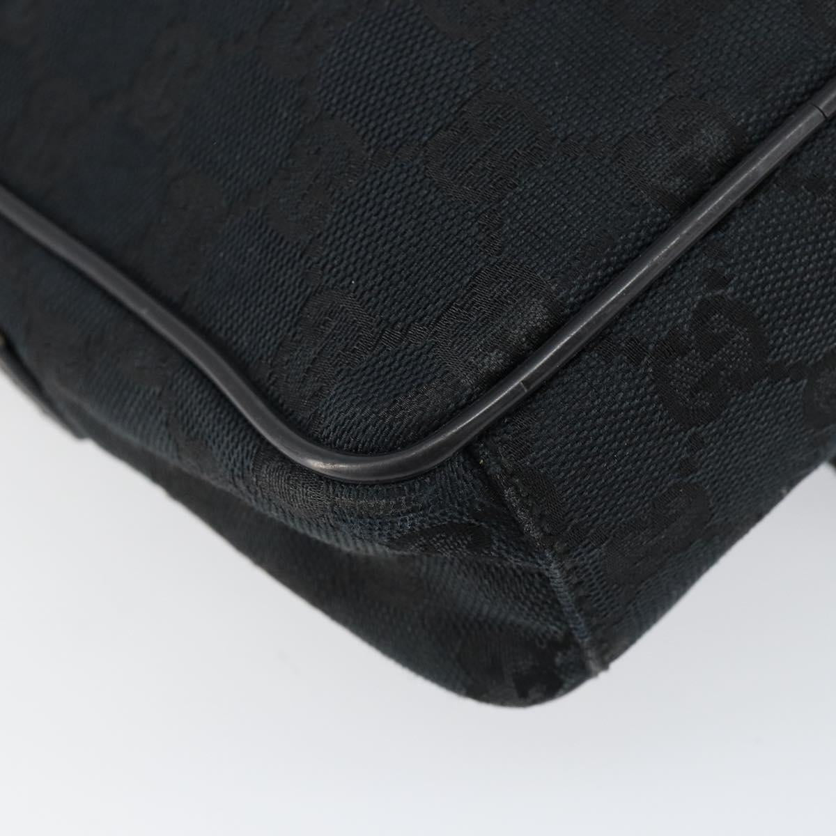 GUCCI GG Canvas Shoulder Bag Black Auth 152032