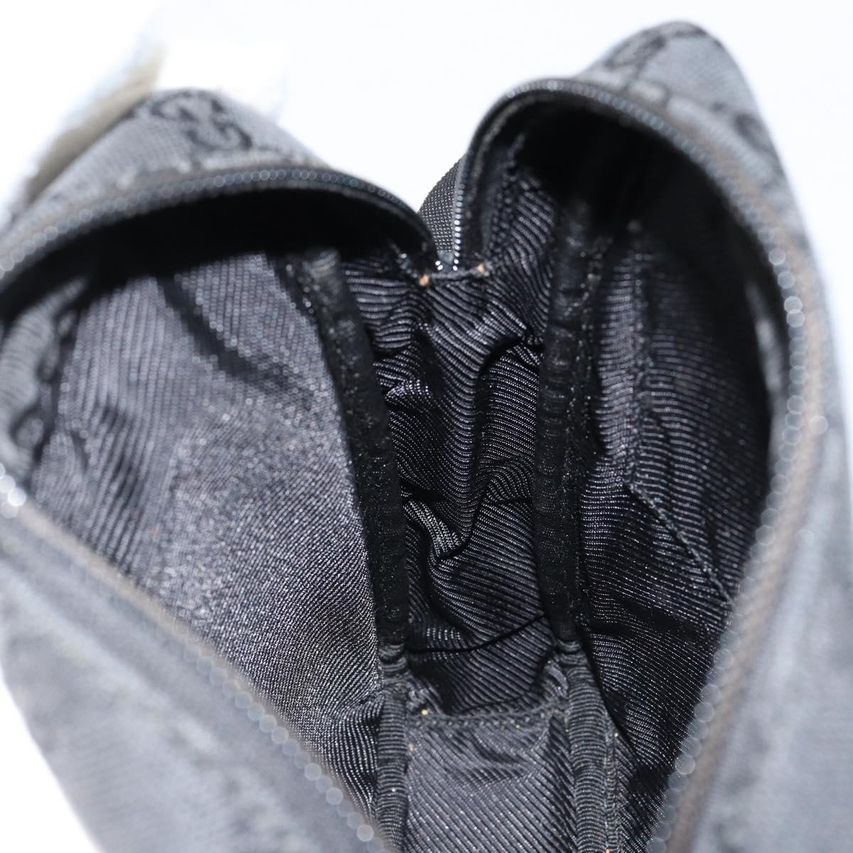 GUCCI GG Canvas Shoulder Bag Black Auth 152032