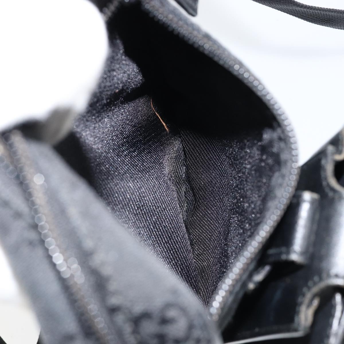 GUCCI GG Canvas Shoulder Bag Black Auth 152032