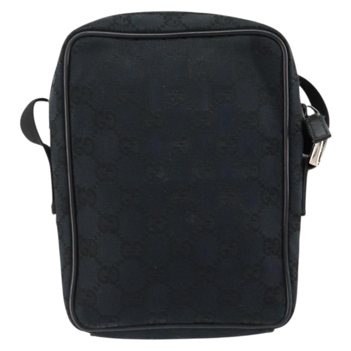 GUCCI GG Canvas Shoulder Bag Black Auth 152032