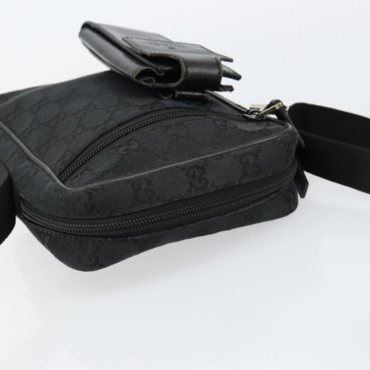 GUCCI GG Canvas Shoulder Bag Black Auth 152032