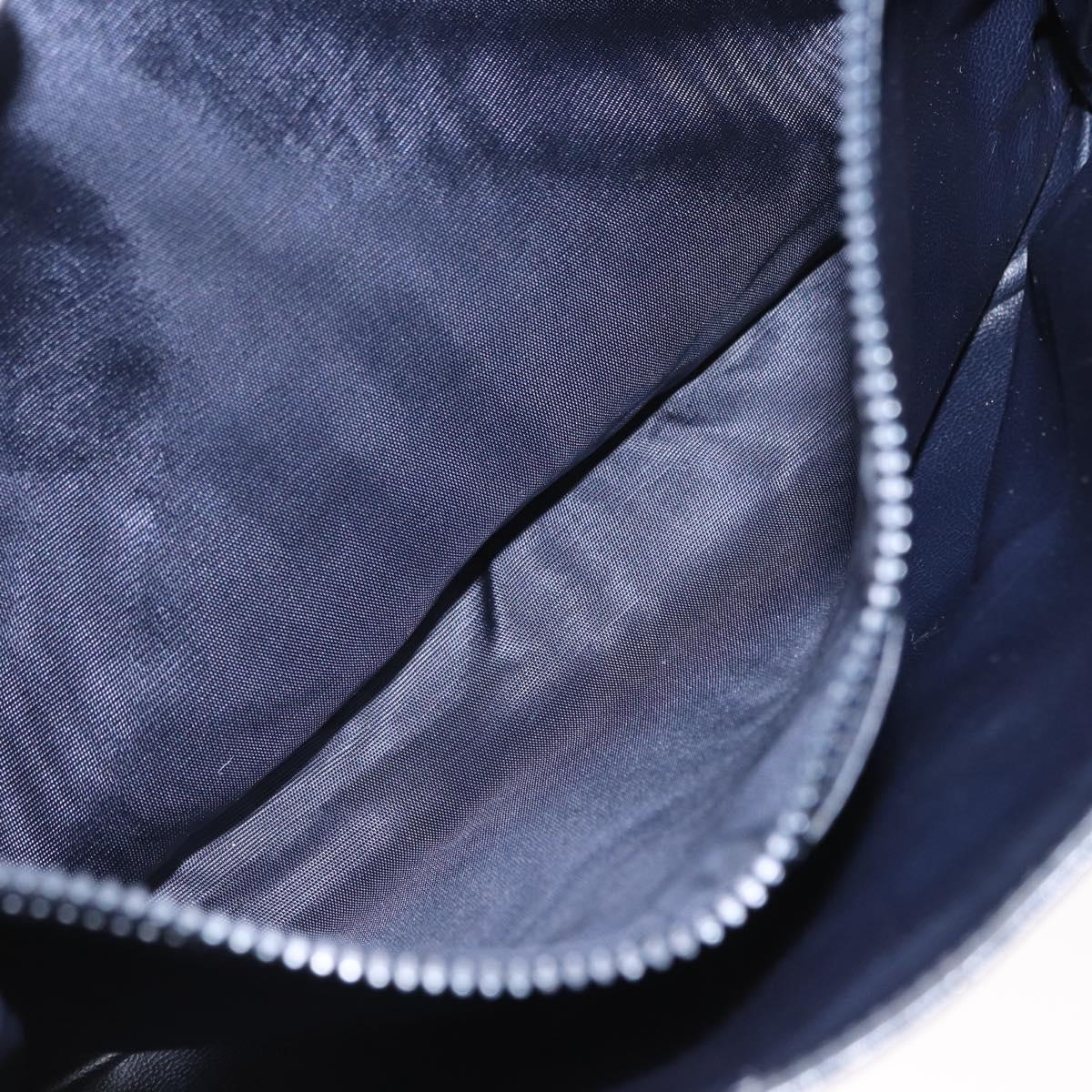 CELINE Macadam Canvas Shoulder Bag PVC Black Gold Auth 152036