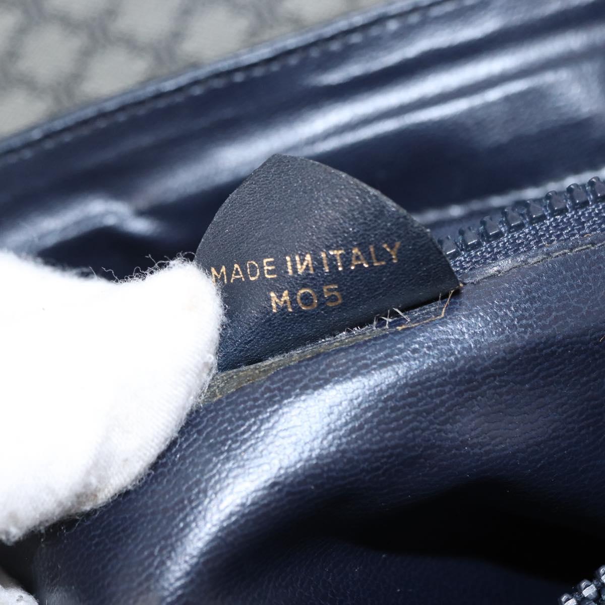 CELINE Macadam Canvas Shoulder Bag PVC Black Gold Auth 152036