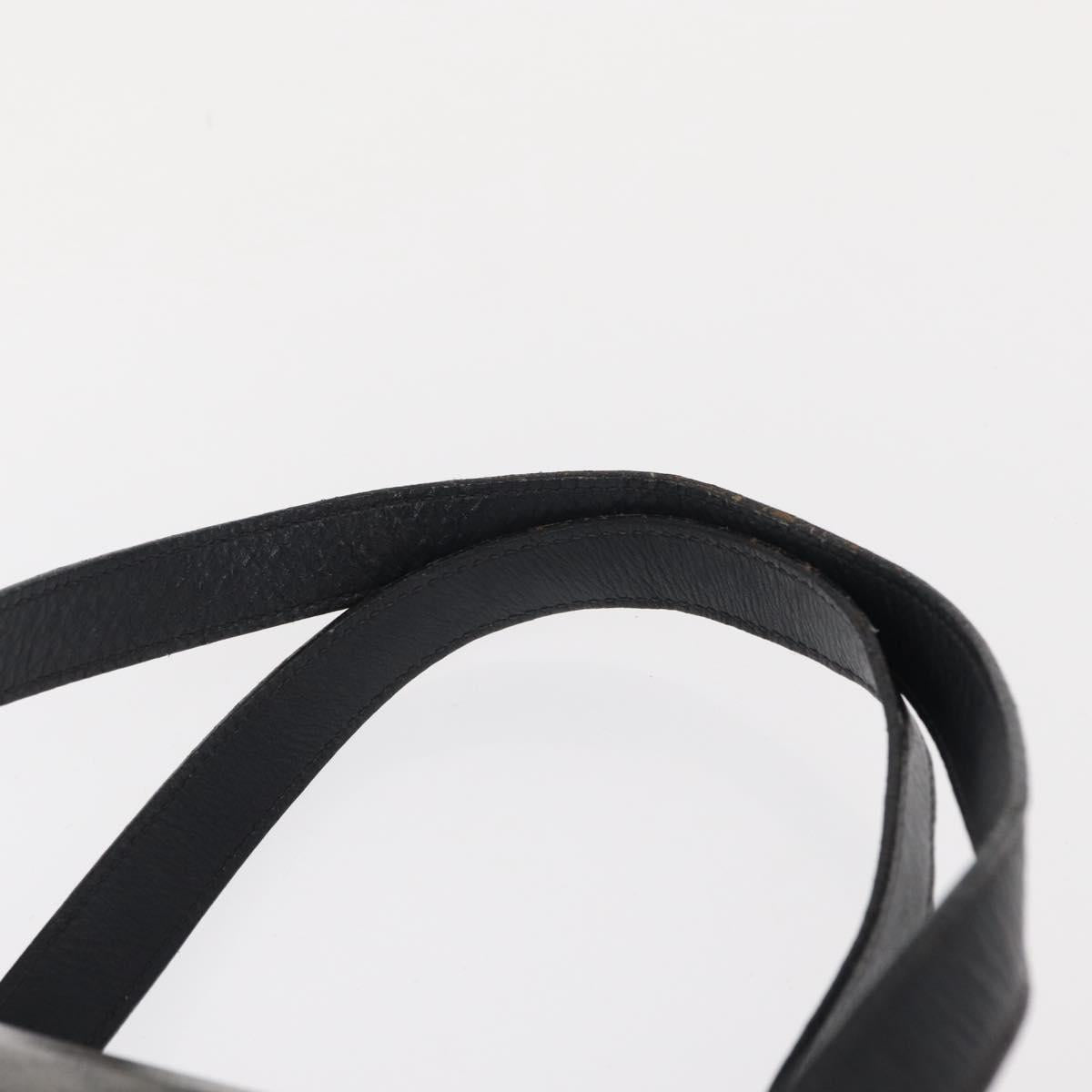 CELINE Macadam Canvas Shoulder Bag PVC Black Gold Auth 152036