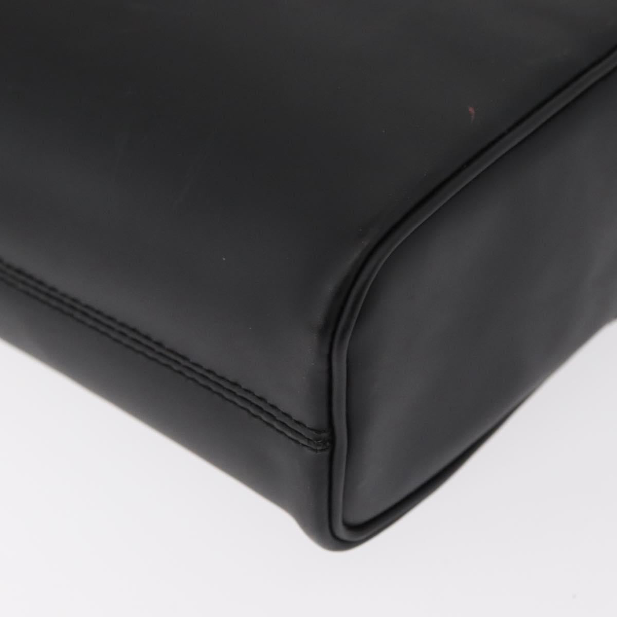 Salvatore Ferragamo Shoulder Bag Patent leather Black Silver Auth 152037