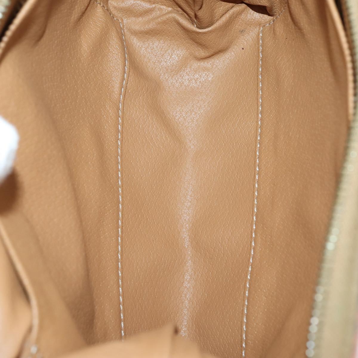 CELINE Macadam Canvas Clutch Bag PVC Leather 3 Set Brown Auth 152038