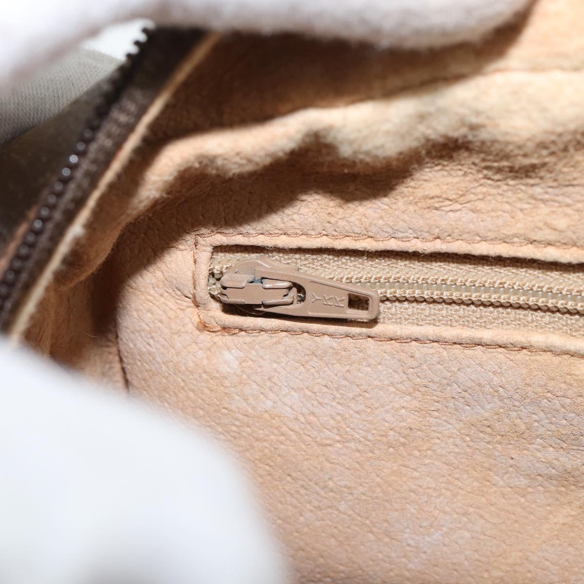 GUCCI GG Supreme Hand Bag PVC Beige Gold 89 02 062 Auth 152040