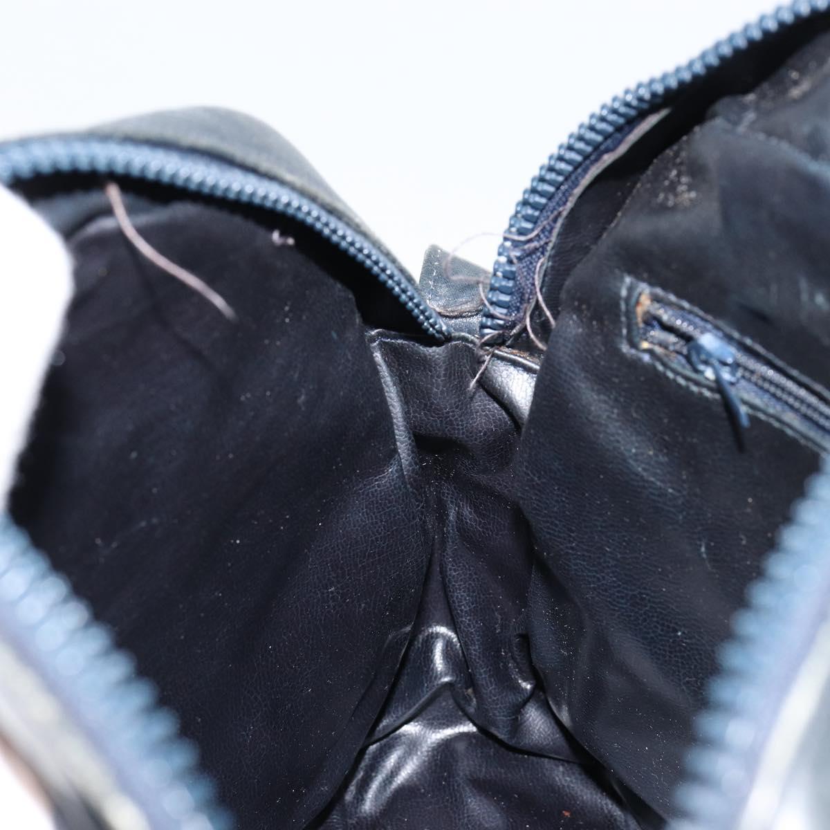 CELINE Macadam Canvas Shoulder Bag Black Gold Auth 152042