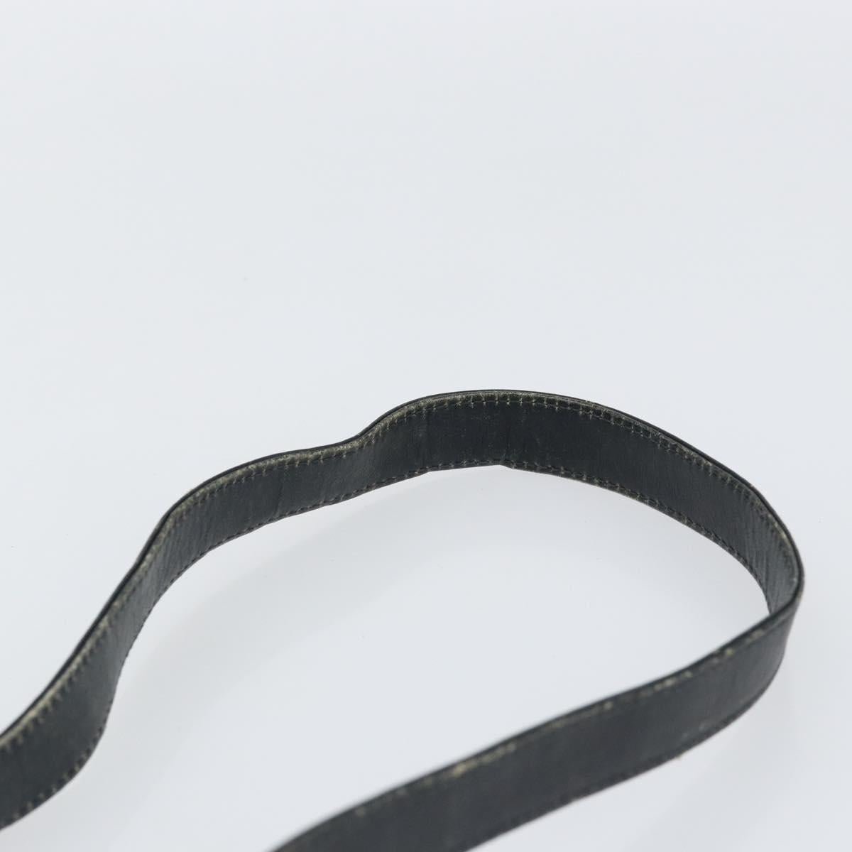 CELINE Macadam Canvas Shoulder Bag Black Gold Auth 152042