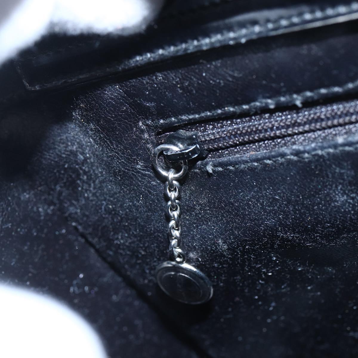 GUCCI Shoulder Bag Enamel Black 000 1013 0506 Auth 152045