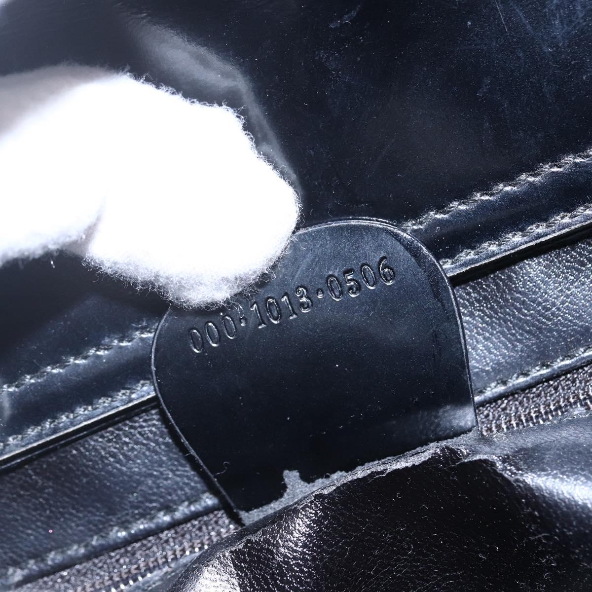 GUCCI Shoulder Bag Enamel Black 000 1013 0506 Auth 152045