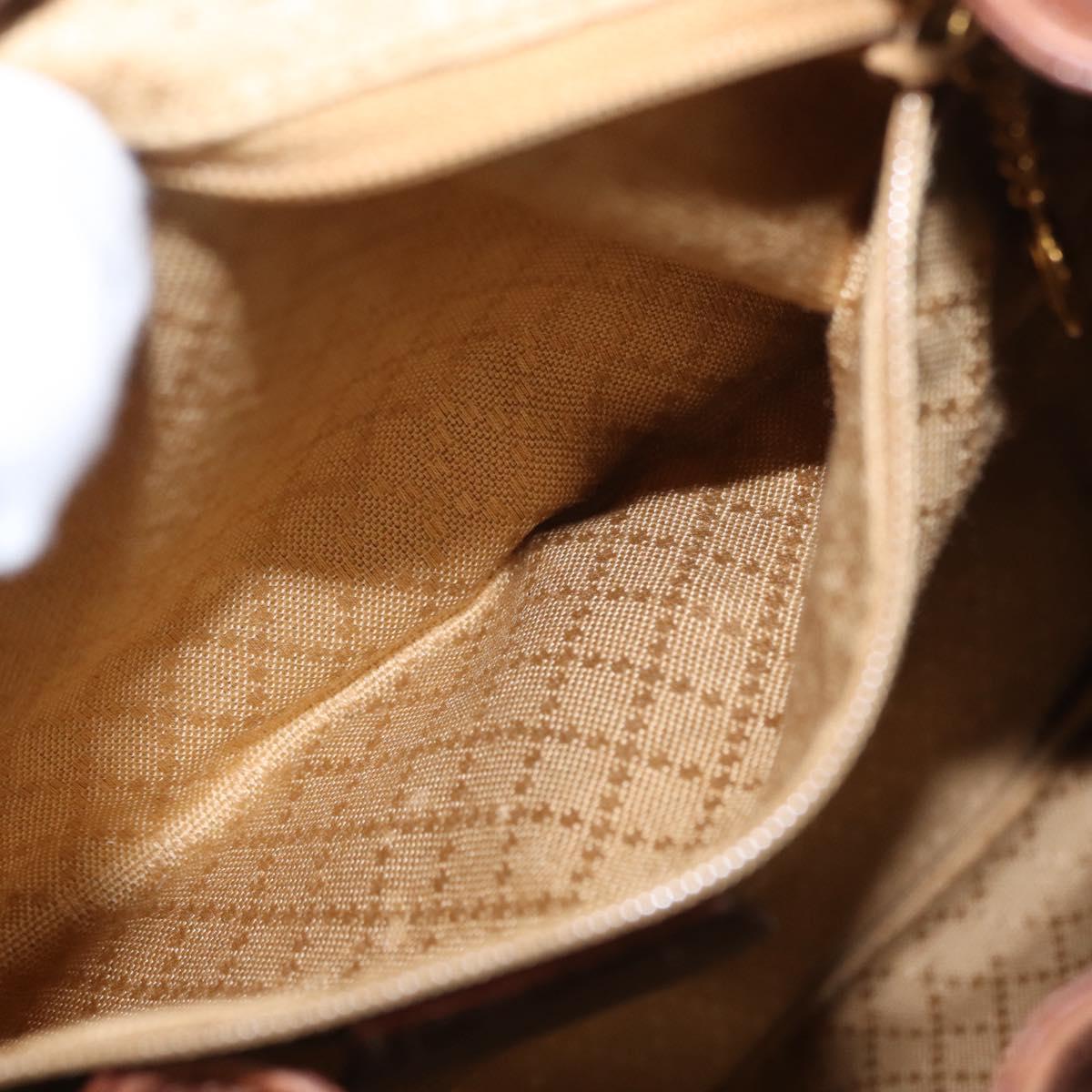 GUCCI Bamboo Backpack Leather Brown Gold 003 2058 0016 Auth 152053