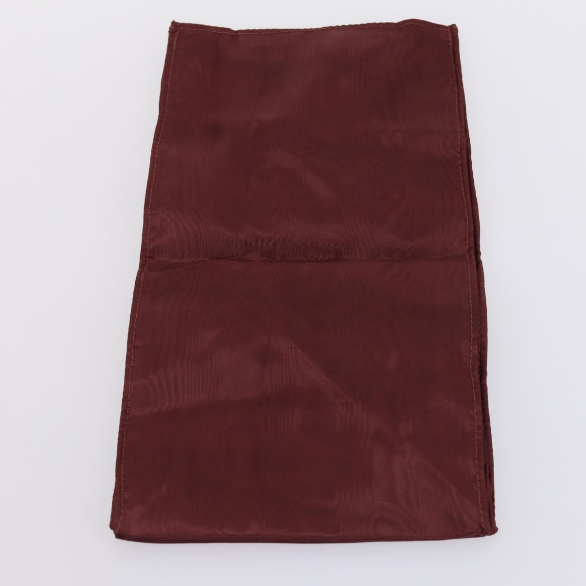 CARTIER Must Line Tennis Bag Leather Bordeaux Gold Auth 152057