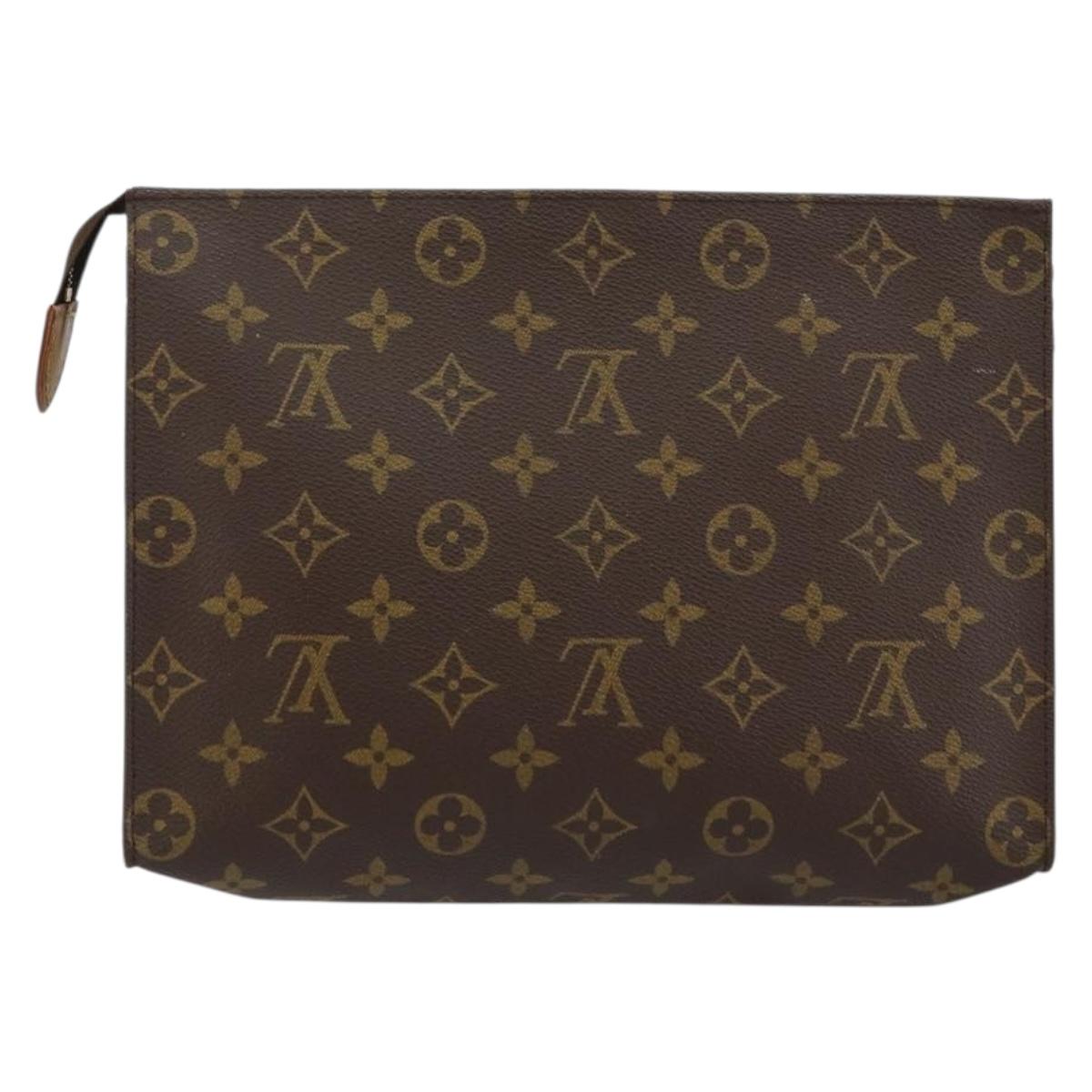 LOUIS VUITTON Monogram Poche Toilette 26 Pouch M47542 LV Auth 152073