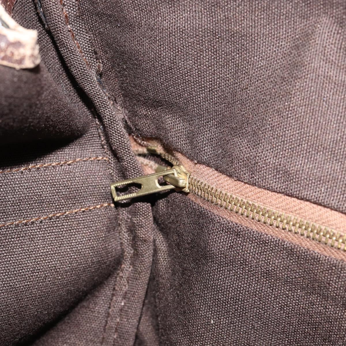 CELINE C Sulky Boston Bag Canvas Brown Auth 152078