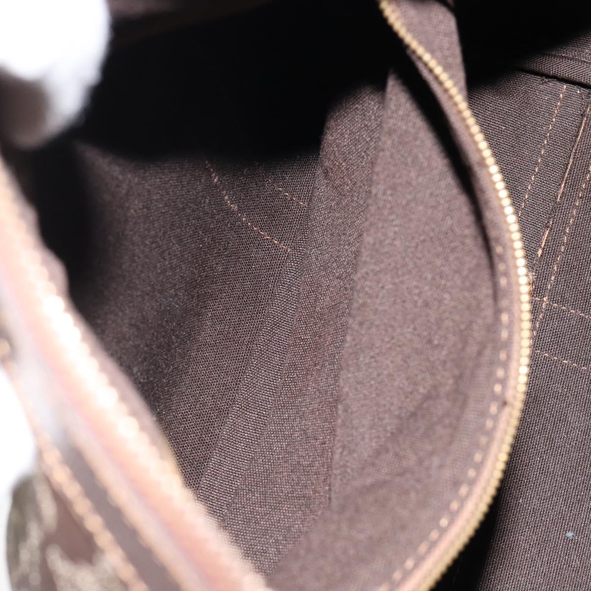 CELINE C Sulky Boston Bag Canvas Brown Auth 152078