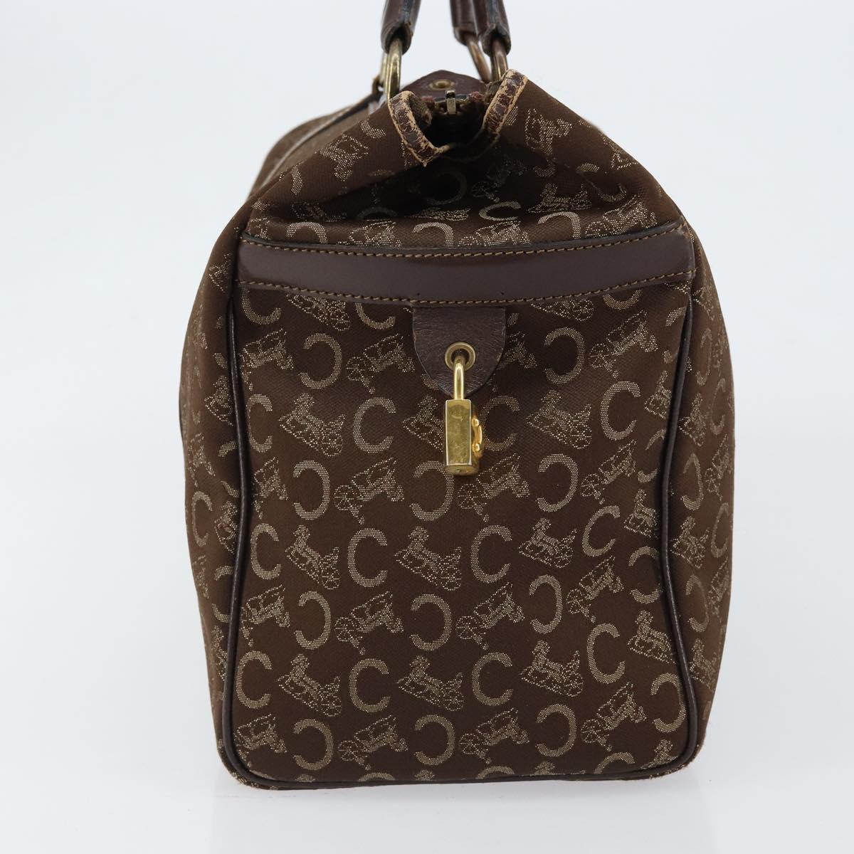 CELINE C Sulky Boston Bag Canvas Brown Auth 152078