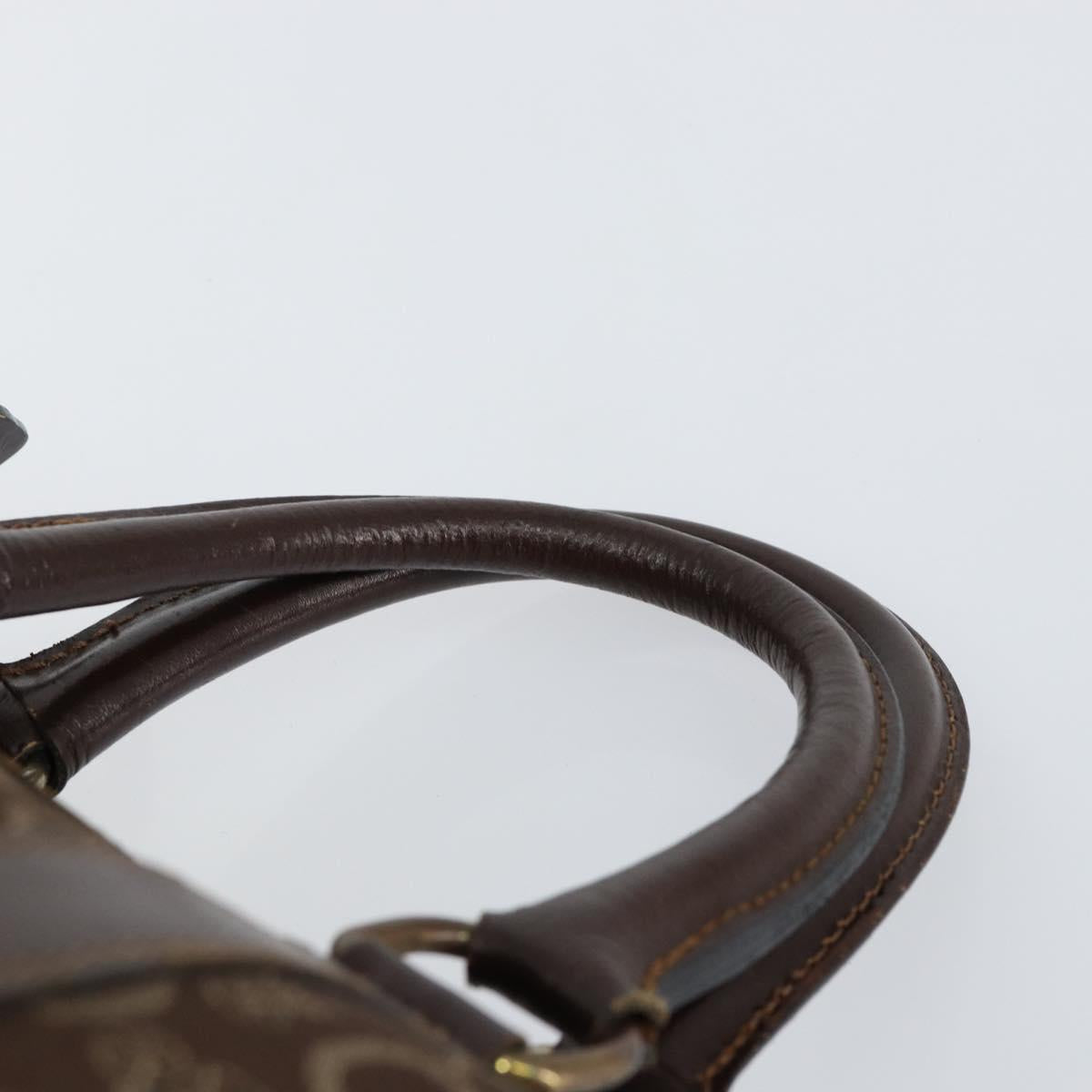 CELINE C Sulky Boston Bag Canvas Brown Auth 152078