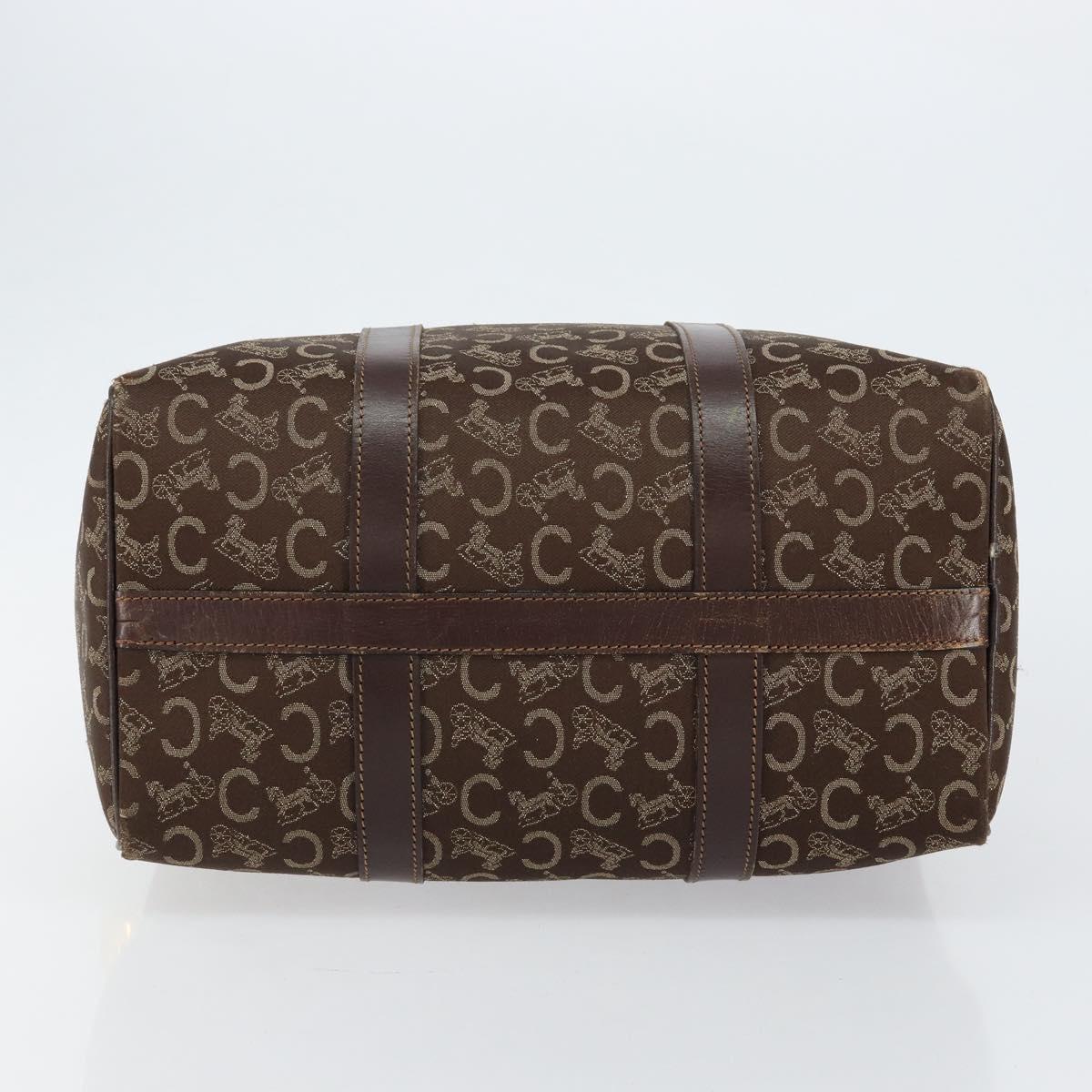 CELINE C Sulky Boston Bag Canvas Brown Auth 152078