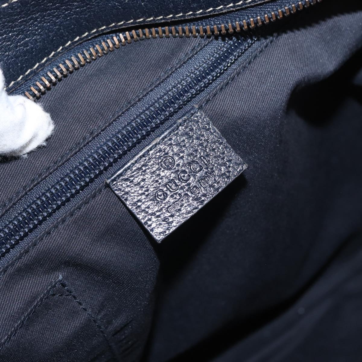 GUCCI GG Canvas Sherry Line Shoulder Bag Navy Red 169937 Auth 152079