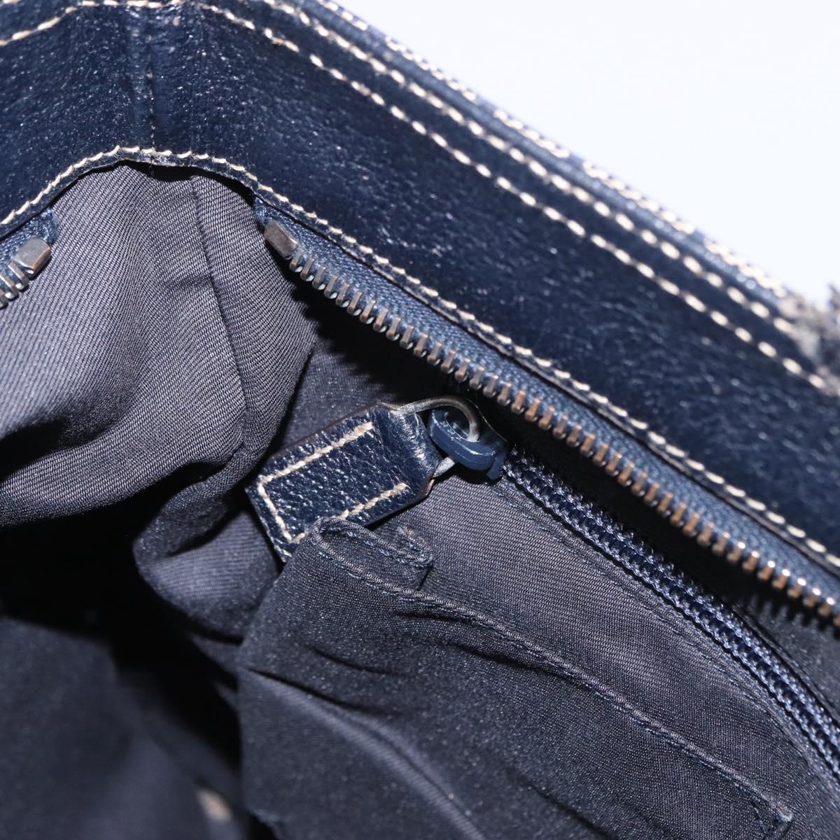 GUCCI GG Canvas Sherry Line Shoulder Bag Navy Red 169937 Auth 152079