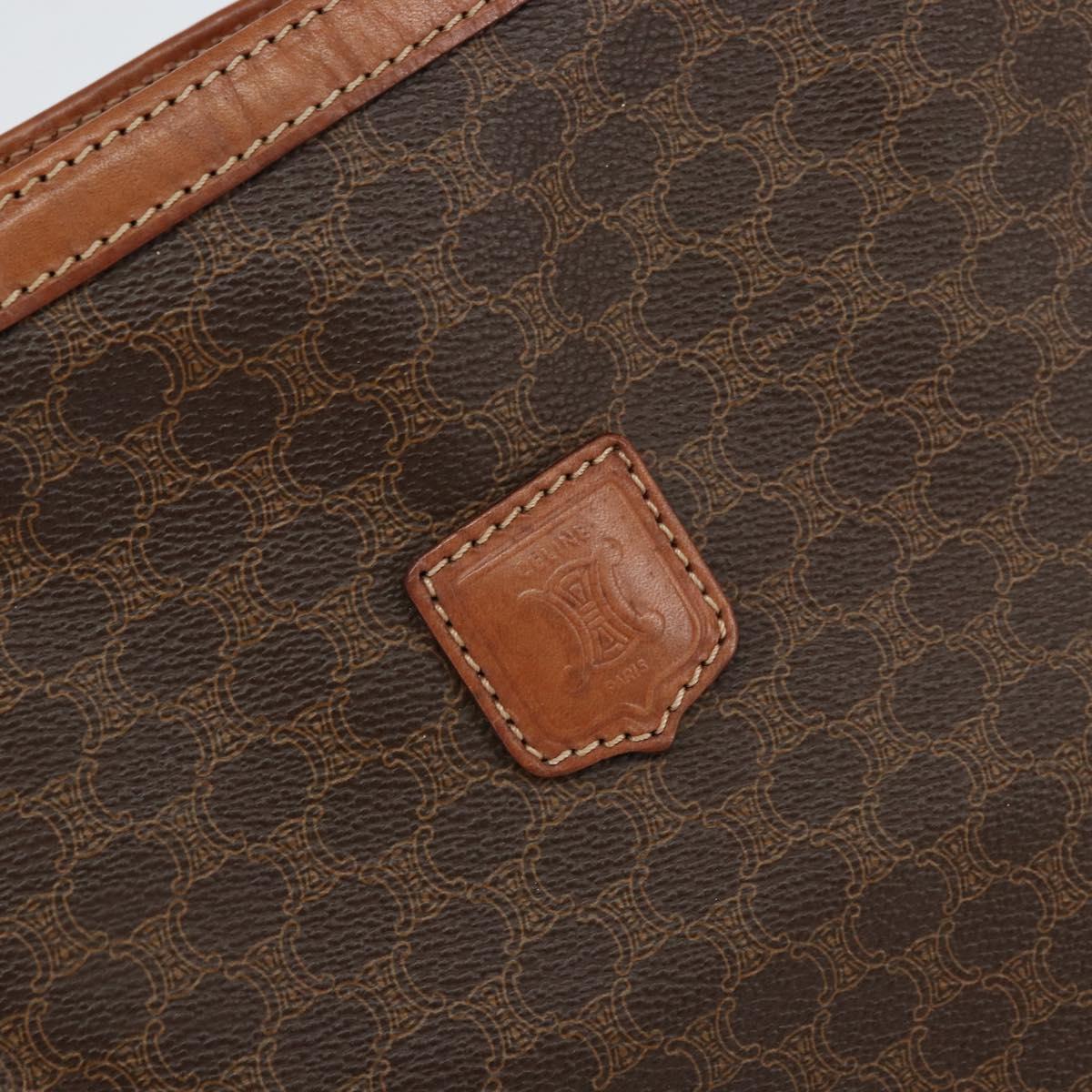 CELINE Macadam Canvas Tote Bag PVC Brown Auth 152082