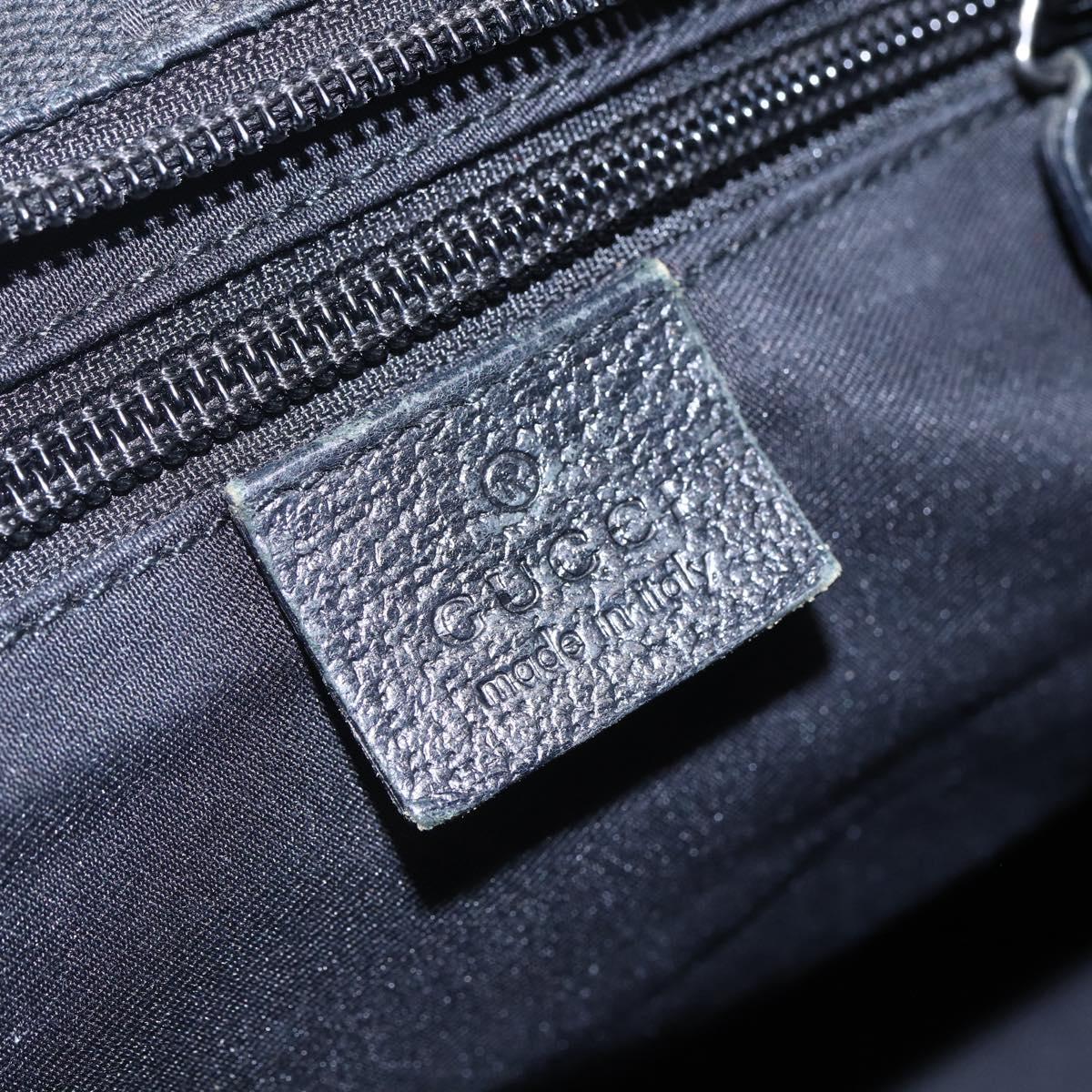 GUCCI GG Canvas Web Sherry Line Hand Bag Black Red Green 131228 Auth 152084