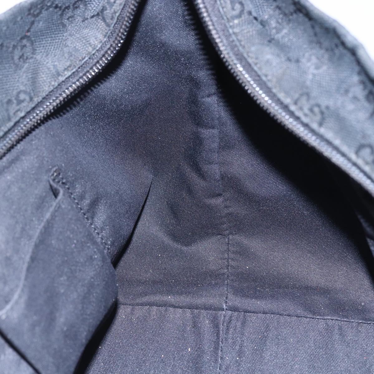 GUCCI GG Canvas Web Sherry Line Hand Bag Black Red Green 131228 Auth 152084