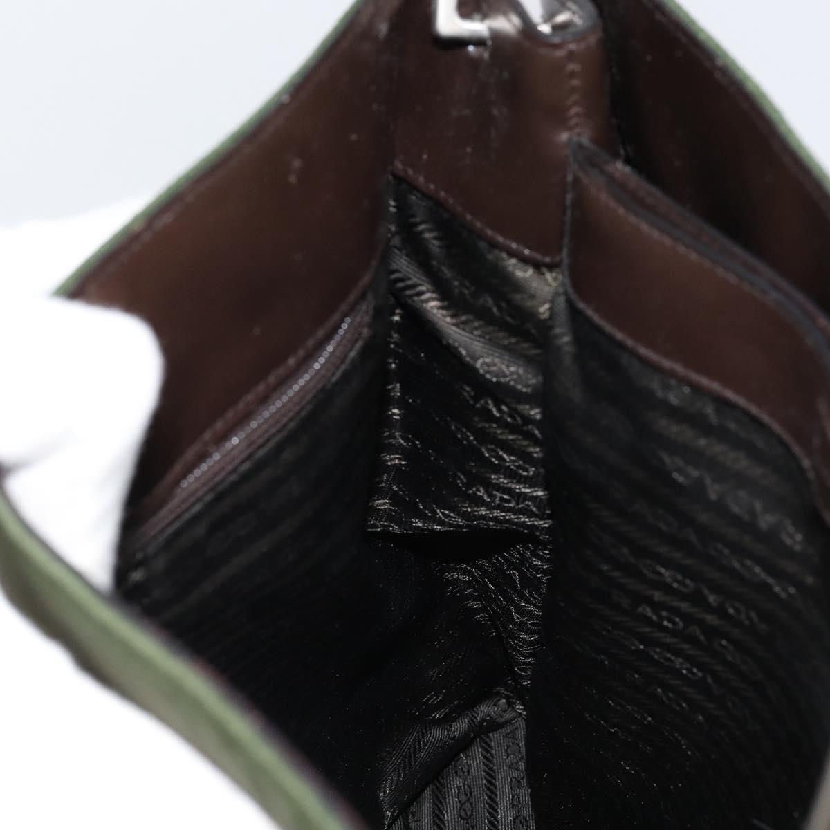 PRADA Shoulder Bag Nylon Khaki Auth 152090