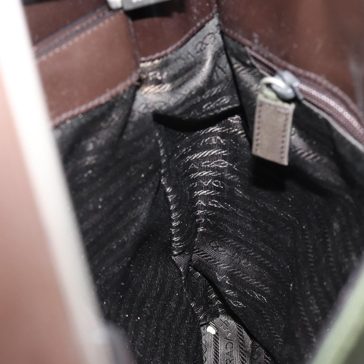 PRADA Shoulder Bag Nylon Khaki Auth 152090