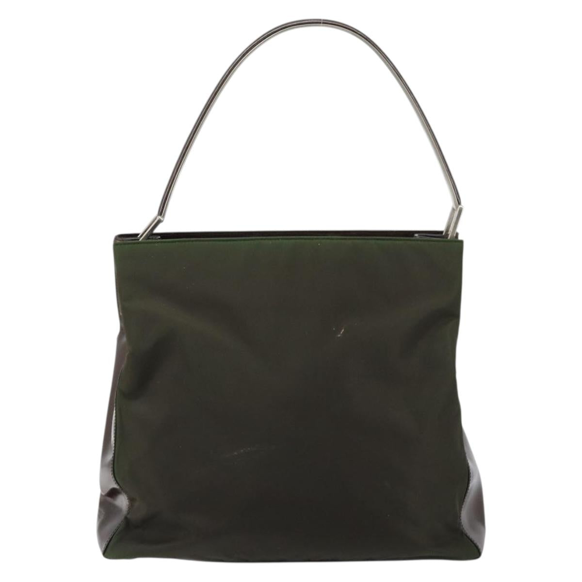 PRADA Shoulder Bag Nylon Khaki Auth 152090
