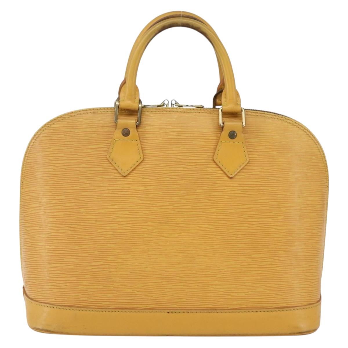LOUIS VUITTON Epi Alma Hand Bag Yellow M52149 LV Auth 152094
