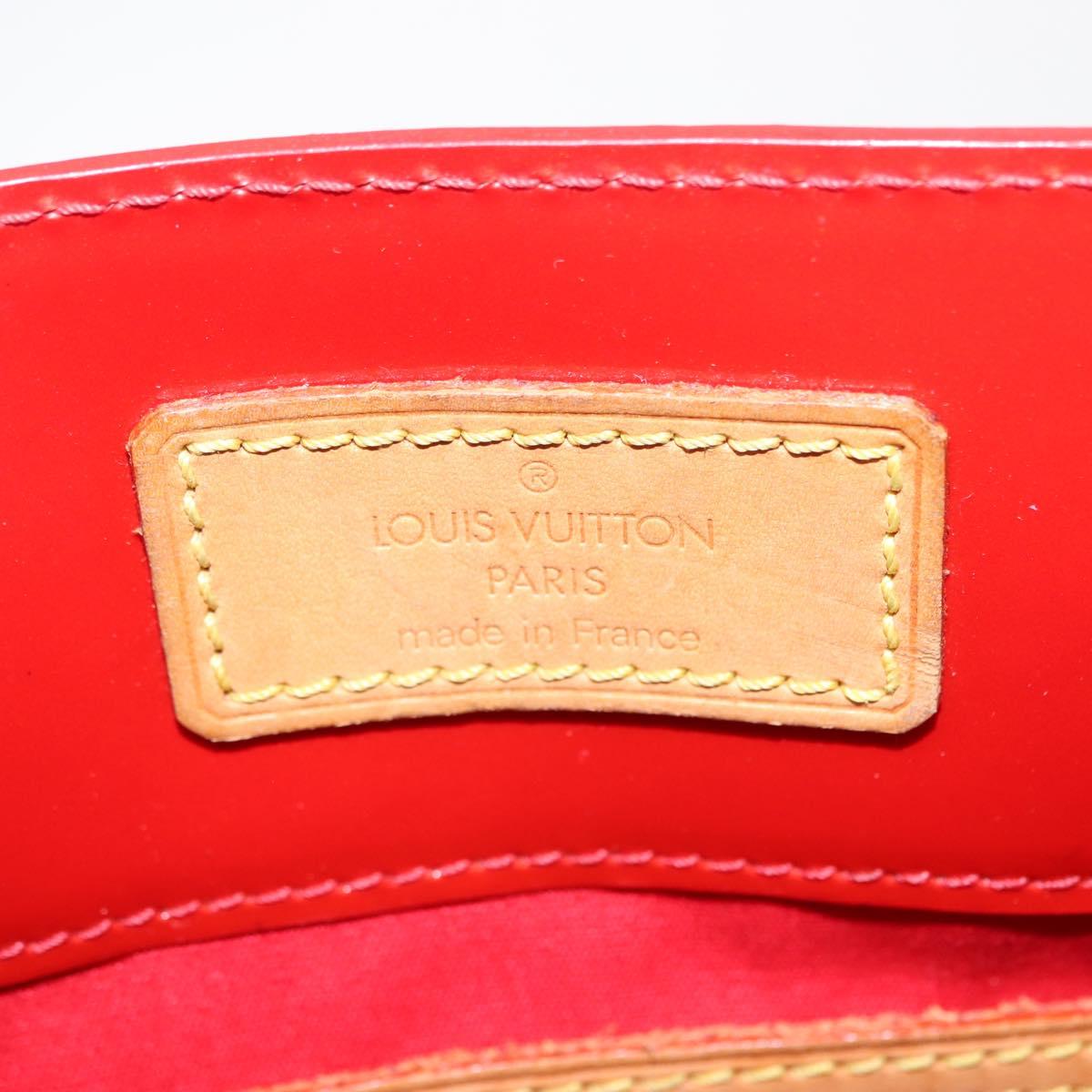 LOUIS VUITTON Monogram Vernis Reade MM Hand Bag Red Rouge M91086 LV Auth 152096