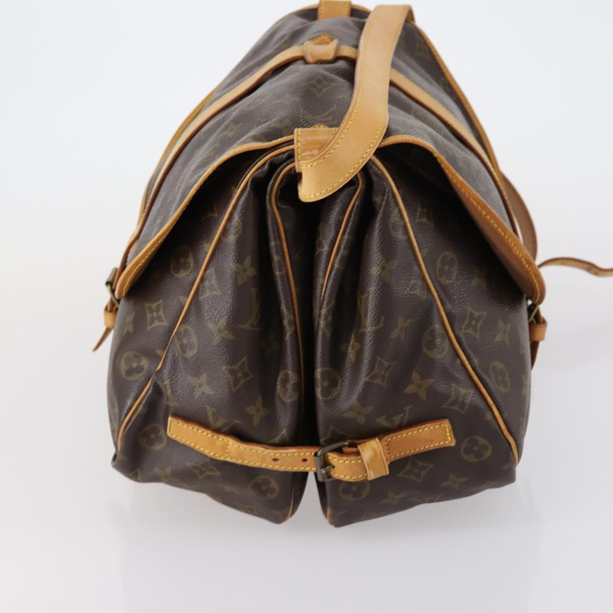 LOUIS VUITTON Monogram Saumur 35 Shoulder Bag M42254 LV Auth 152103