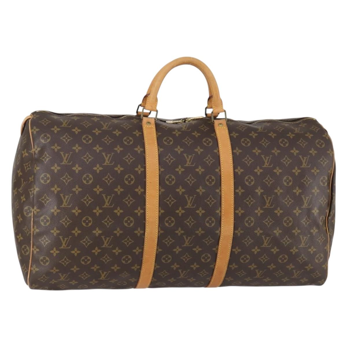 LOUIS VUITTON Monogram Keepall 60 Boston Bag M41422 LV Auth 152105