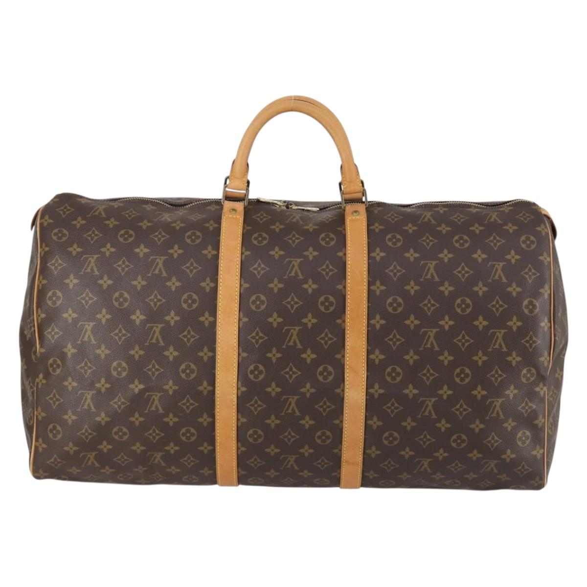 LOUIS VUITTON Monogram Keepall 60 Boston Bag M41422 LV Auth 152105