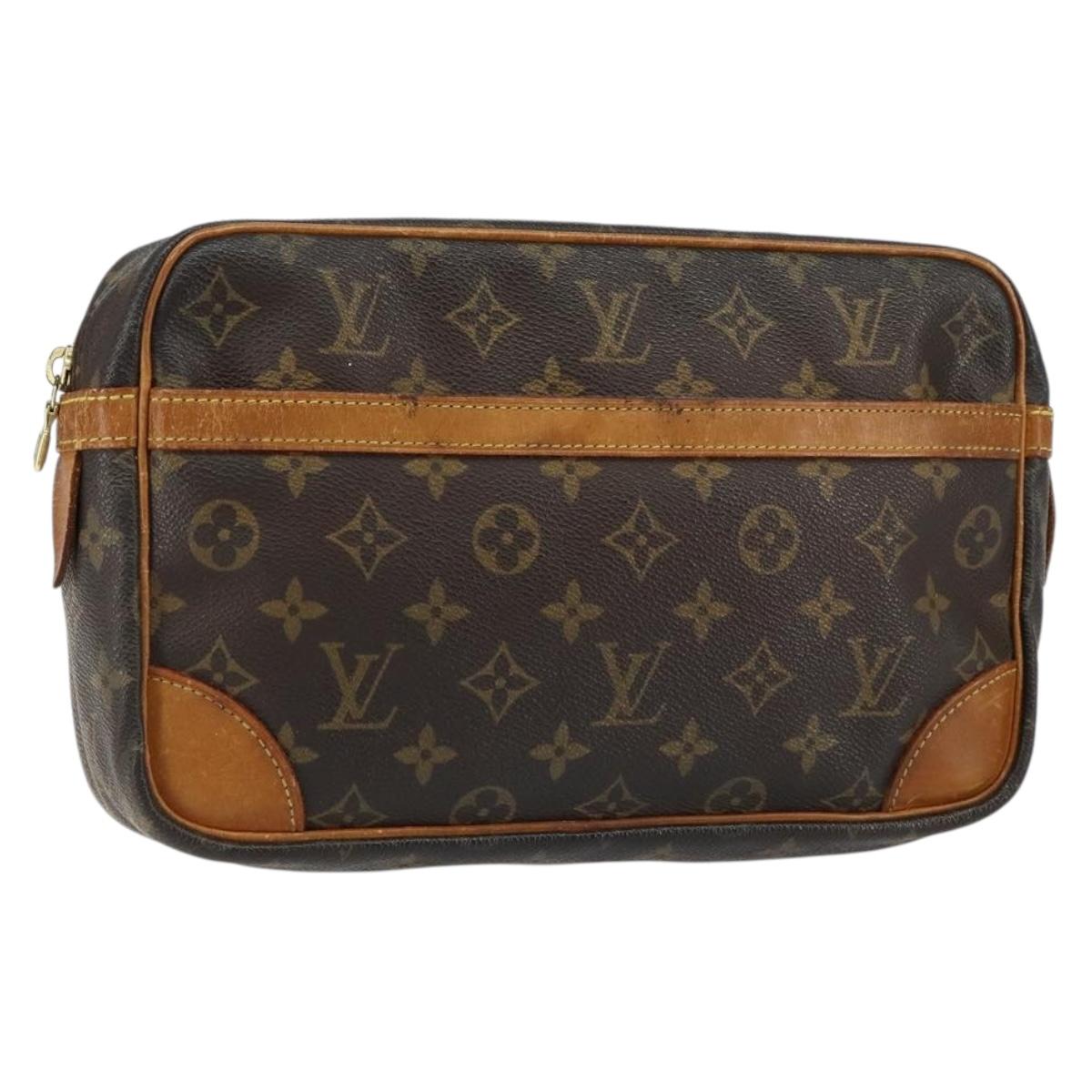 LOUIS VUITTON Monogram Compiegne 28 Clutch Bag M51845 LV Auth 152106