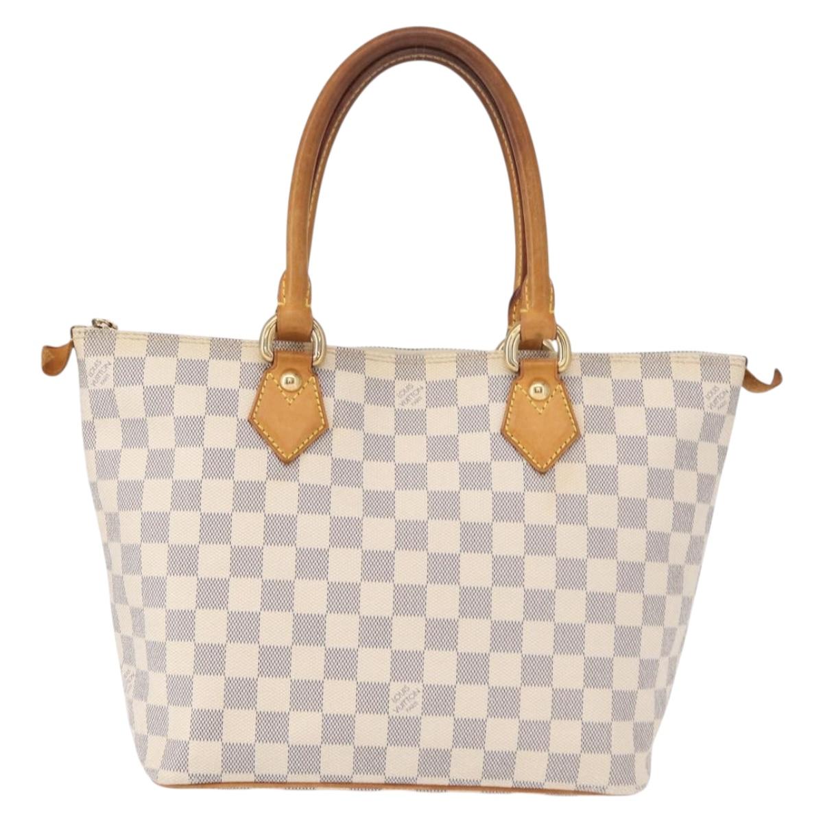 LOUIS VUITTON Damier Azur Saleya PM Tote Bag N51186 LV Auth 152128