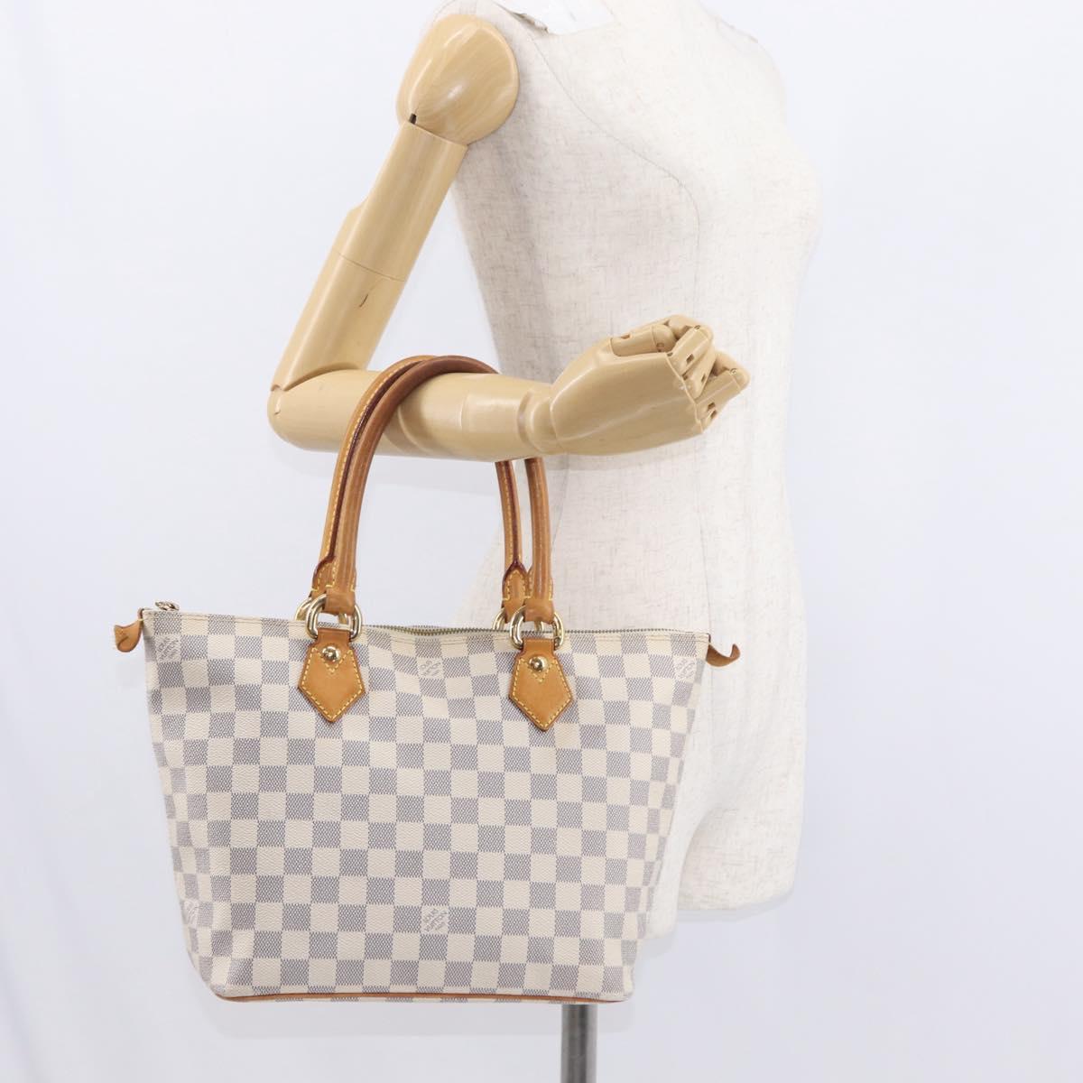 LOUIS VUITTON Damier Azur Saleya PM Tote Bag N51186 LV Auth 152128