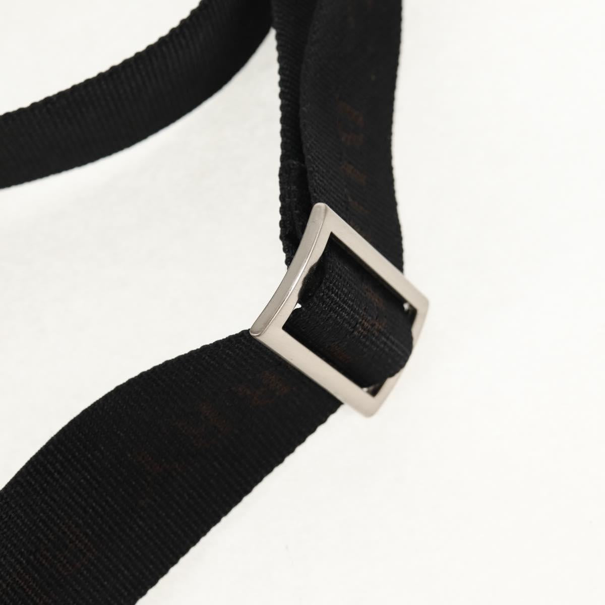 BURBERRY Black label Shoulder Bag Canvas Black Auth 152131