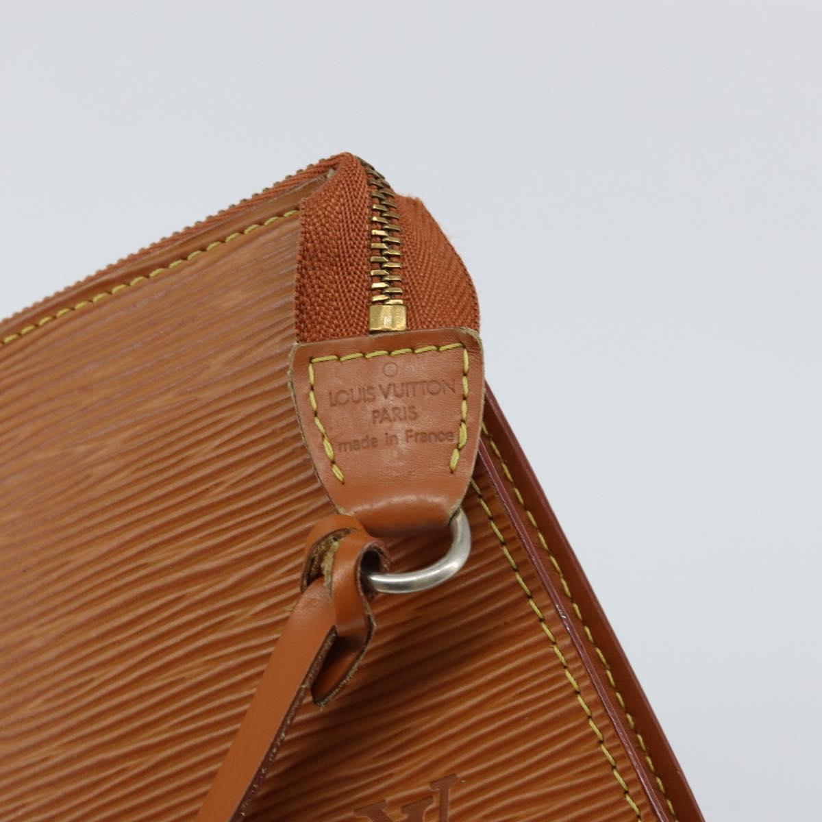 LOUIS VUITTON Epi Pochette Accessoires Accessory Pouch Brown M52953 Auth 152133