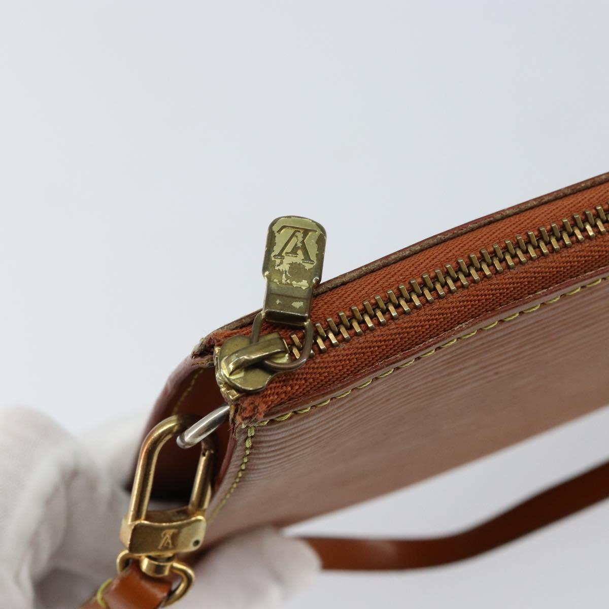 LOUIS VUITTON Epi Pochette Accessoires Accessory Pouch Brown M52953 Auth 152133
