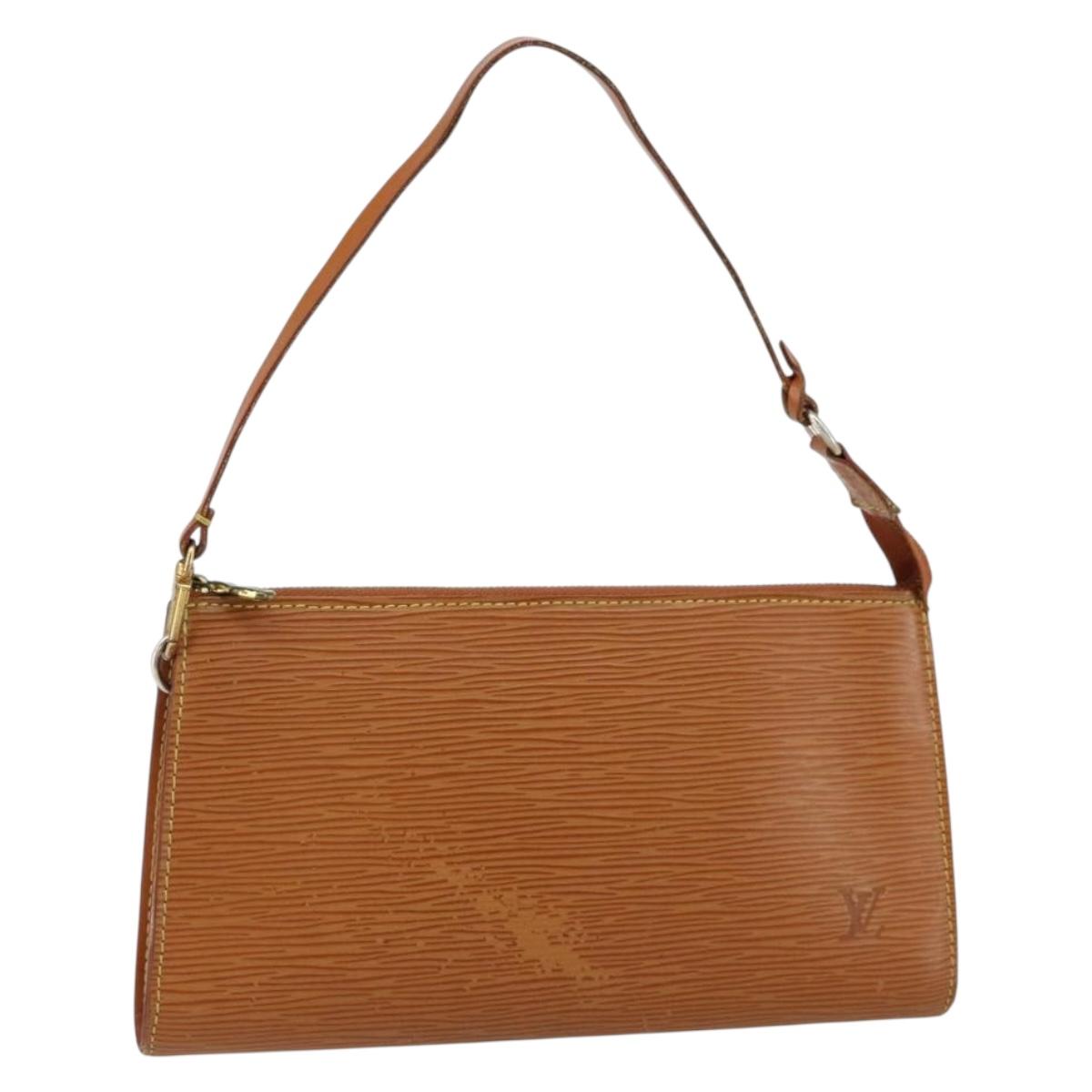 LOUIS VUITTON Epi Pochette Accessoires Accessory Pouch Brown M52953 Auth 152133