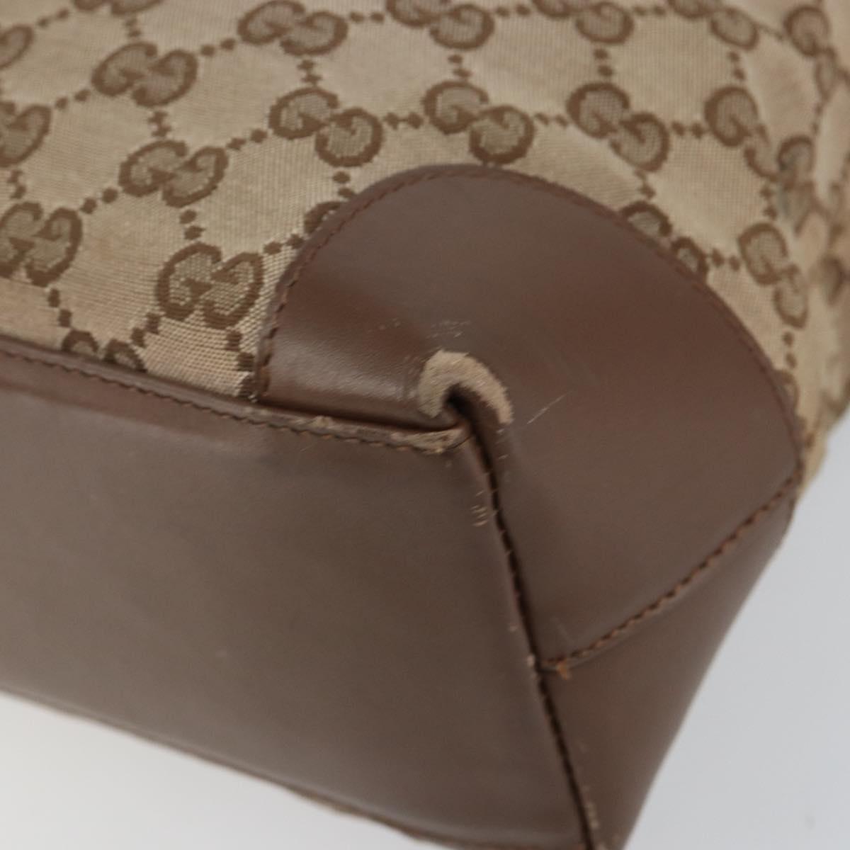 GUCCI GG Canvas Tote Bag Beige Silver 002 1119 Auth 152134