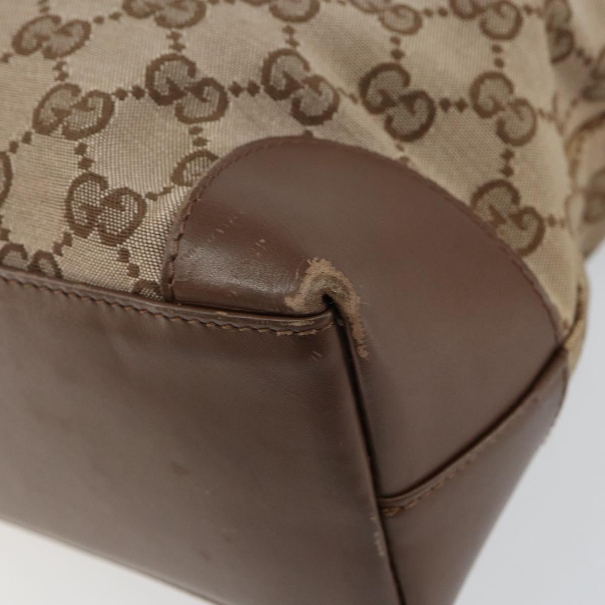 GUCCI GG Canvas Tote Bag Beige Silver 002 1119 Auth 152134