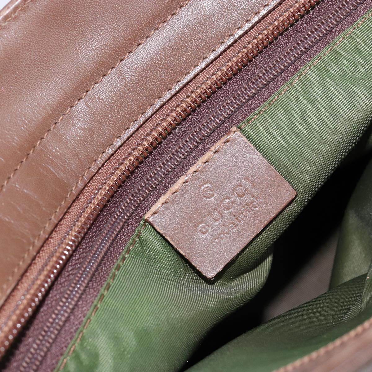 GUCCI GG Canvas Tote Bag Beige Silver 002 1119 Auth 152134