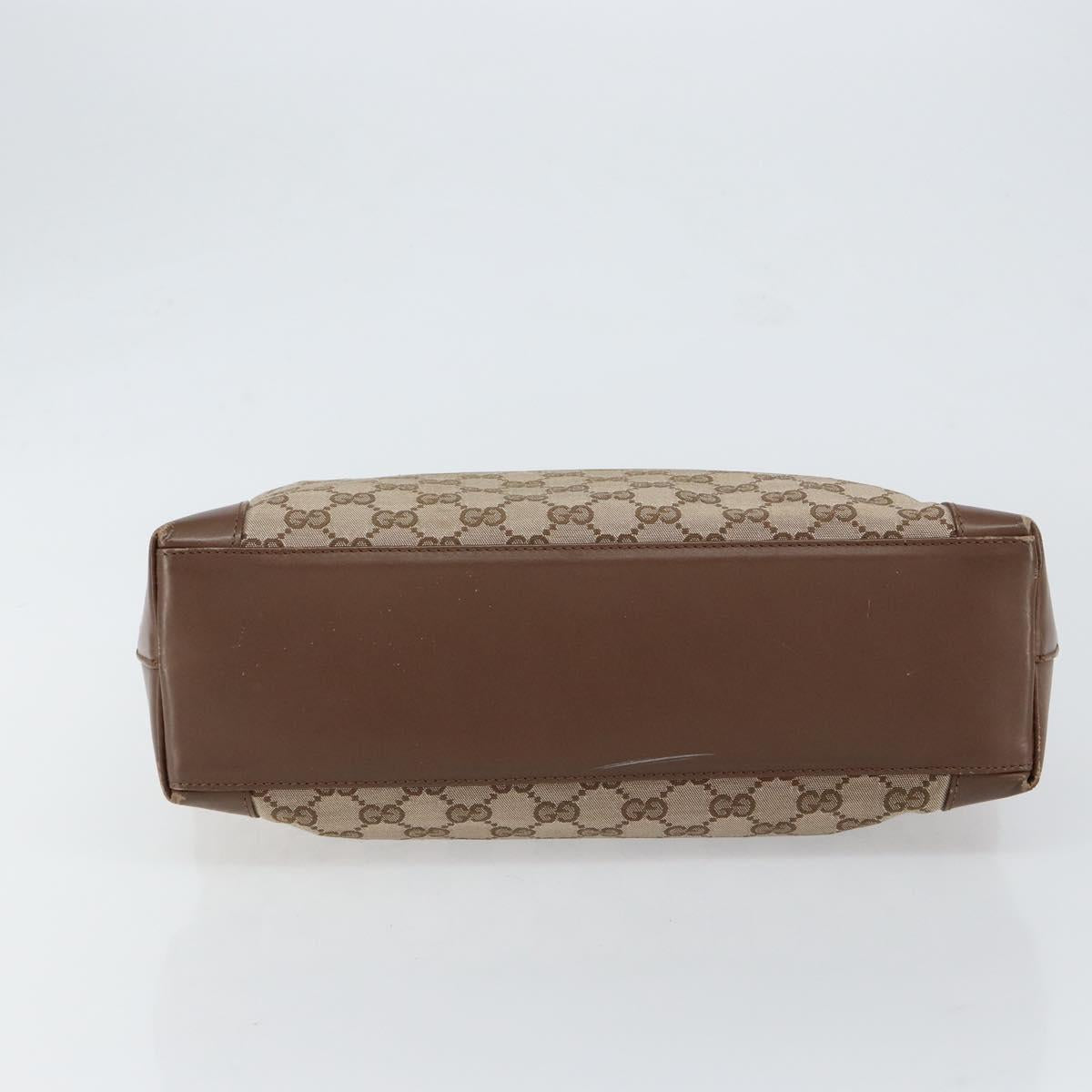 GUCCI GG Canvas Tote Bag Beige Silver 002 1119 Auth 152134