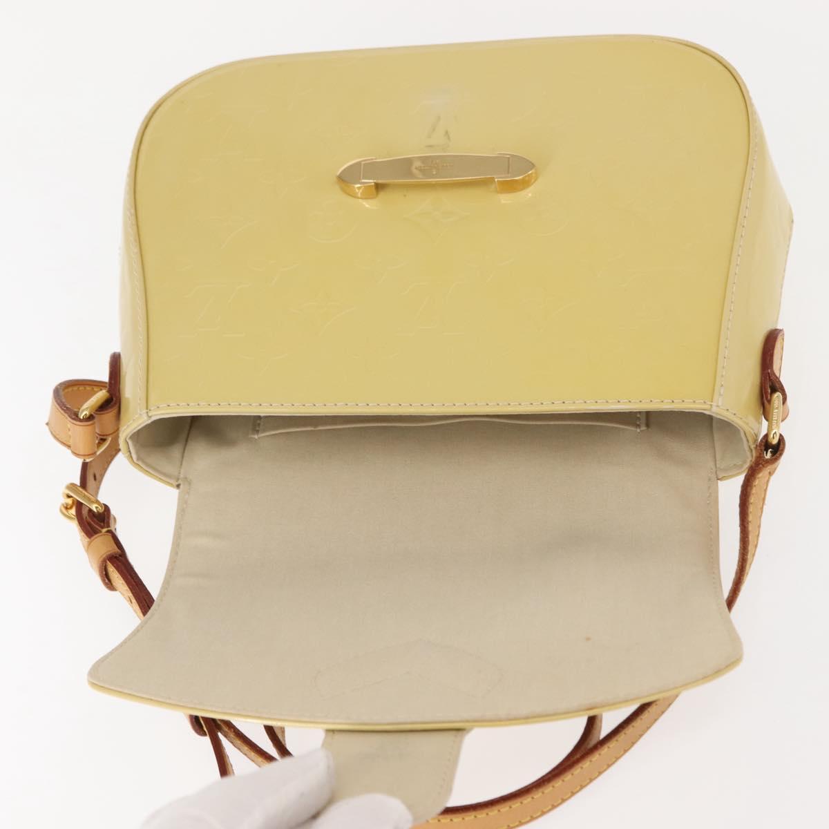 LOUIS VUITTON Monogram Vernis Bell Flower PM Bag Broncorail M91731 Auth 152140